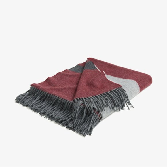 NWT -J. Crew Block Stripe Cashmere Throw - 100% Cashmere